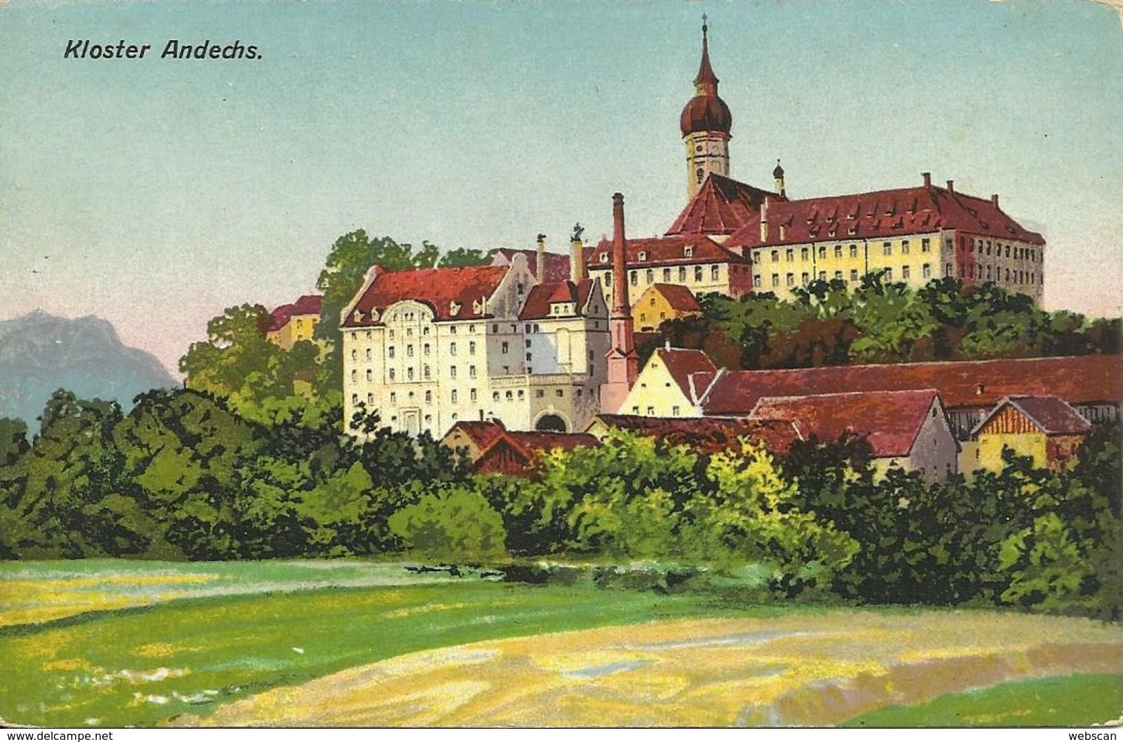 Ansichtskarte Andechs Ammersee Kloster Brauerei Künstler Color ~1930 #11 - Starnberg