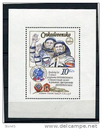 Czechoslovakia 1979 Sheet  Sc 2226 Mi Block 39 MNH Cechoslovak-Soviet Space Flight. - Ongebruikt