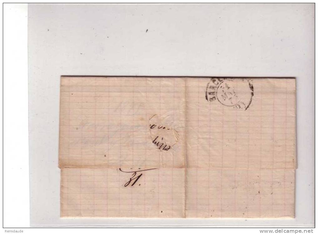 ESPAGNE - 1875 - YVERT N°151 + TIMBRE IMPOTS De GUERRE Sur LETTRE De TARRAGONA Pour BARCELONA - Lettres & Documents