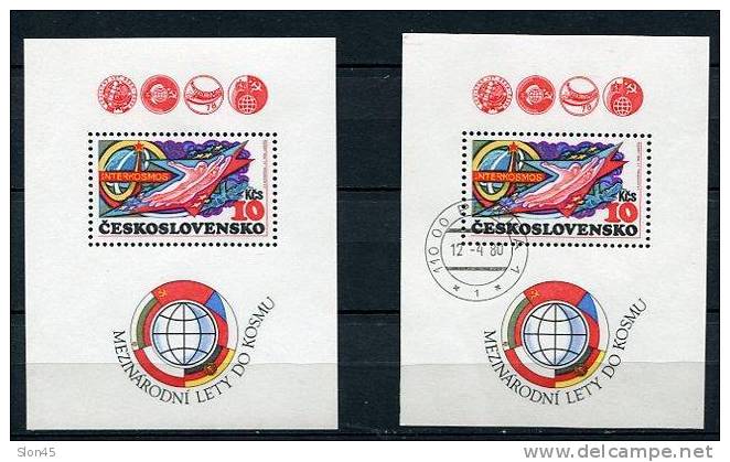 Czechoslovakia 1980 Sheet  Sc 2308 Mi Block 40A MNH/Used/CTO FDC  Space Program. Intercosmos - Neufs