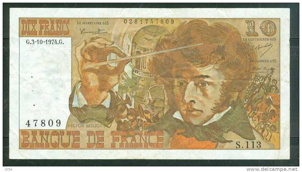 10 FRANCS BERLIOZ   - La Note Peut Etre De  6/10 - Aw0606 - 10 F 1972-1978 ''Berlioz''