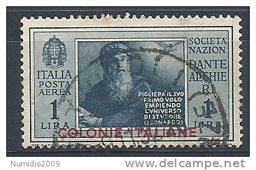 1932 EM.GENERALI DANTE USATO P.A. 1 LIRA - RR7799 - Amtliche Ausgaben