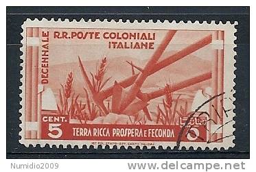 1933 EM.GENERALI DECENNALE USATO 5 CENT - RR7800 - General Issues