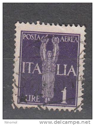 Italia   -   1930.   Serie " Imperiale "  Aerea 1 £ C.  Violetto  Viaggiato. - Correo Aéreo