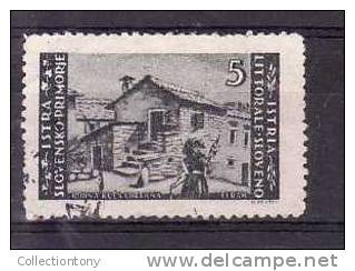 1946- OCCUPAZIONE JUGOSLAVA ISTRIA LITOTALE SLOVENO- USATO - N.57 - VAL. CAT. 2.50€ - Jugoslawische Bes.: Slowenische Küste