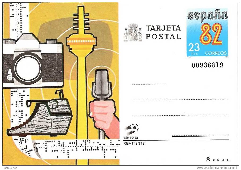 ESPAGNE- Entier Postal ESPANA 82 - APPAREIL PHOTO REFLEX - Neuf - 1931-....