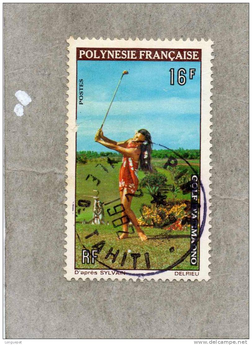 POLYNESIE Française : Golf D´Atimaono : Golfeuse - Sport - Oblitérés