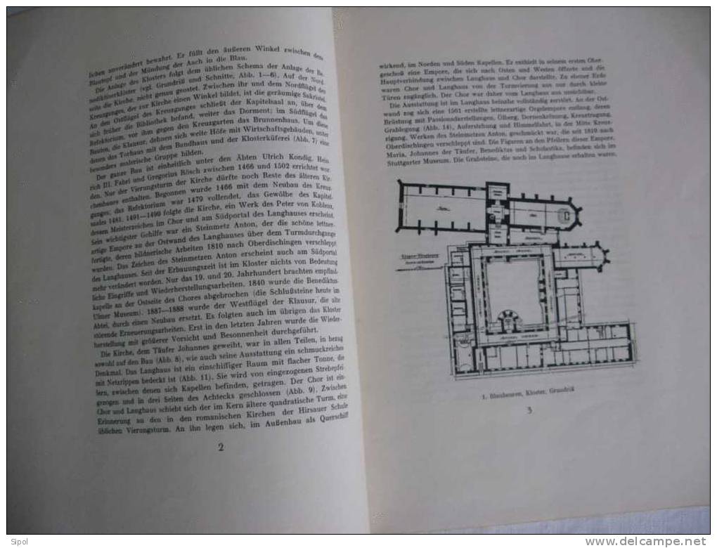 Kloster Blaubeuren -Julius  Baum- Verlegt Bei Benno Filser Augsburg 44 Pages - MCMXXVI- BE - Architettura