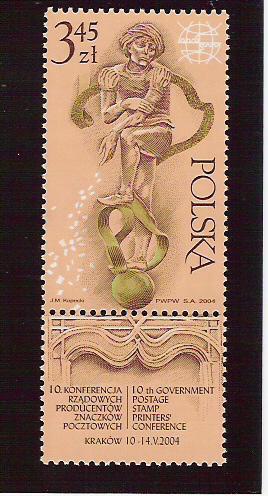 2004 Polen Mi. 4107** MNH 10. Konferenz Staatlicher Briefmarken-Produzenten, Krakau. - Ongebruikt