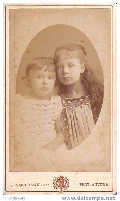 PHOTO CDV CARTE DE VISITE ** PETITE FILLE ENFANT  **  YOUNG GIRL CHILD  **  CREWELS ANVERS ANTWERPEN - Zonder Classificatie