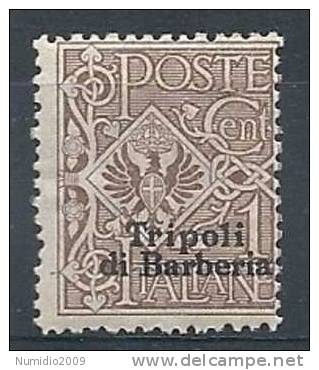 1909 TRIPOLI DI BARBERIA 1 CENT MNH ** - RR7795 - European And Asian Offices