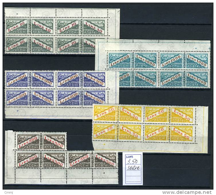 1948/67 - SAINT-MARIN - SAN MARINO - Sass. Pacchi Postali 42/46 + 33 - MNH - New Mint - Parcel Post Stamps