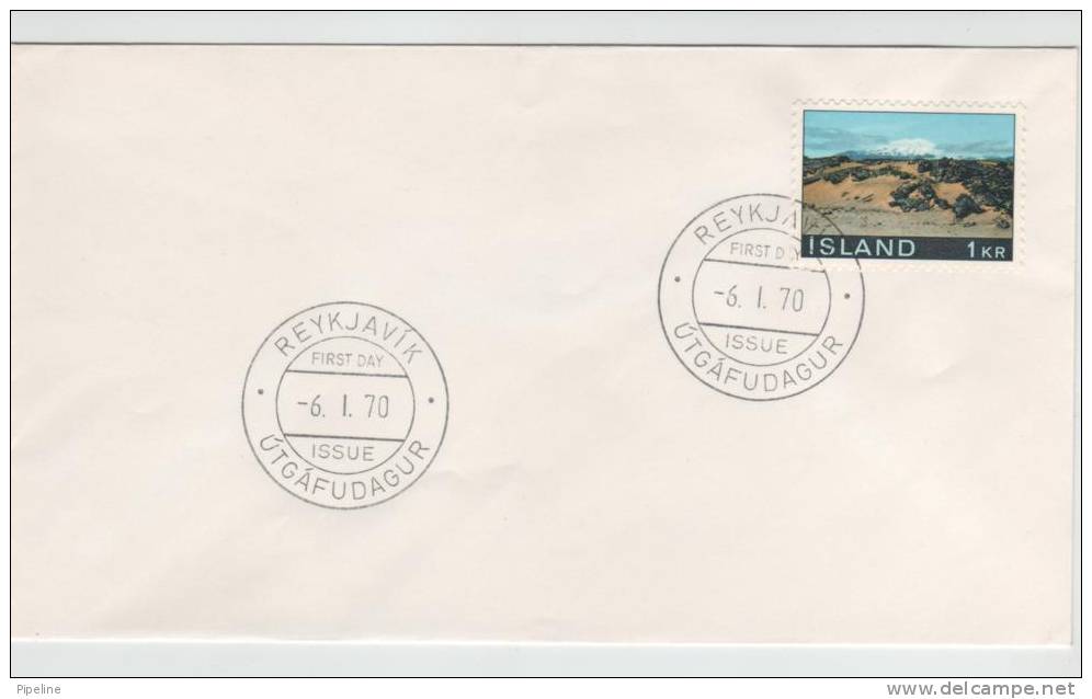 Iceland FDC 6-1-1970  Icelandic Landscapes 1kr. - FDC