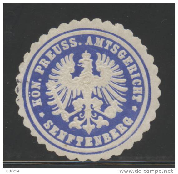 DEUTSCHSLAND PREUSSEN GERMANY PRUSSIA Siegelmarke Koeniglich Preussisches Amtsgericht - Senftenberg - Seals Of Generality