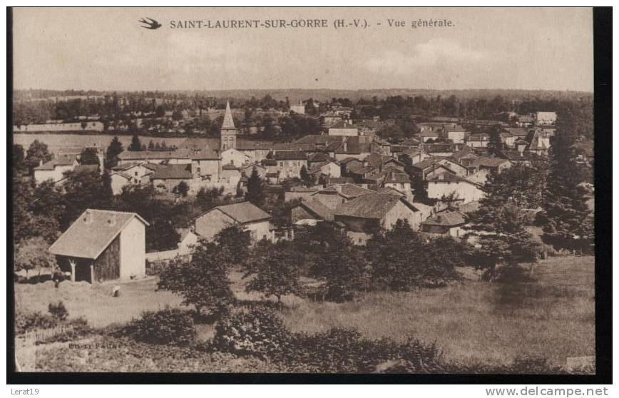 87....saint Laurent Sur Gorre....vue Generale........non.  ECRITE.. ‹(•¿•)› - Saint Laurent Sur Gorre