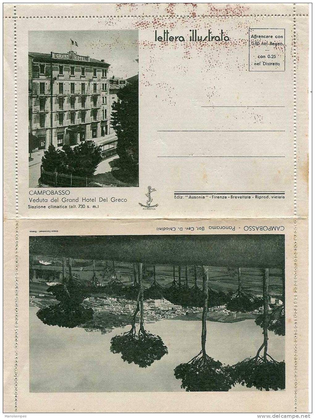 CAMPOBASSO ( Lettera Illustrata ) - Grand Hotel Del Greco  -  Panorama - Sonstige & Ohne Zuordnung