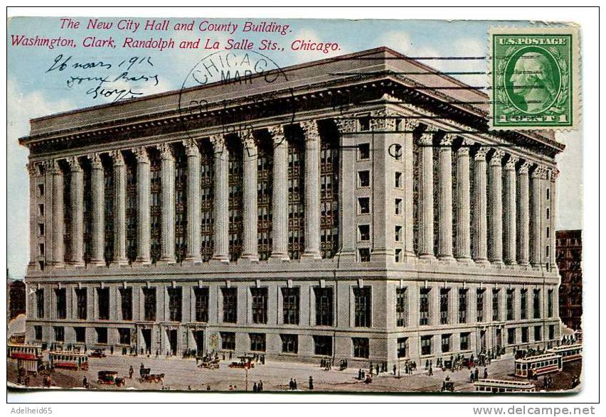 1912 New City Hall And County Building, Washington, Clark, Randolph And La Salle Streets, Chicago - Chicago