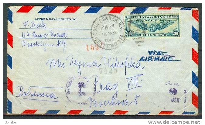 Etats Unis -   Lettre De 1940 - Avec Censure - Yvert  PA 25 - Lettres & Documents