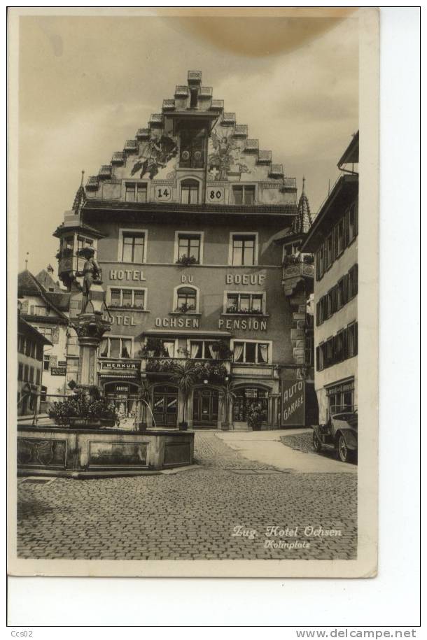 Zug Hotel Ochsen Kolinplatz Hier Wohnte Goethe Im Jahre 1797 - Zug