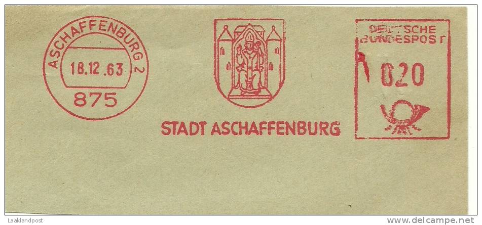 Germany Nice Cut Meter Stadt Asschaffenburg 18-12-1963 - Andere & Zonder Classificatie