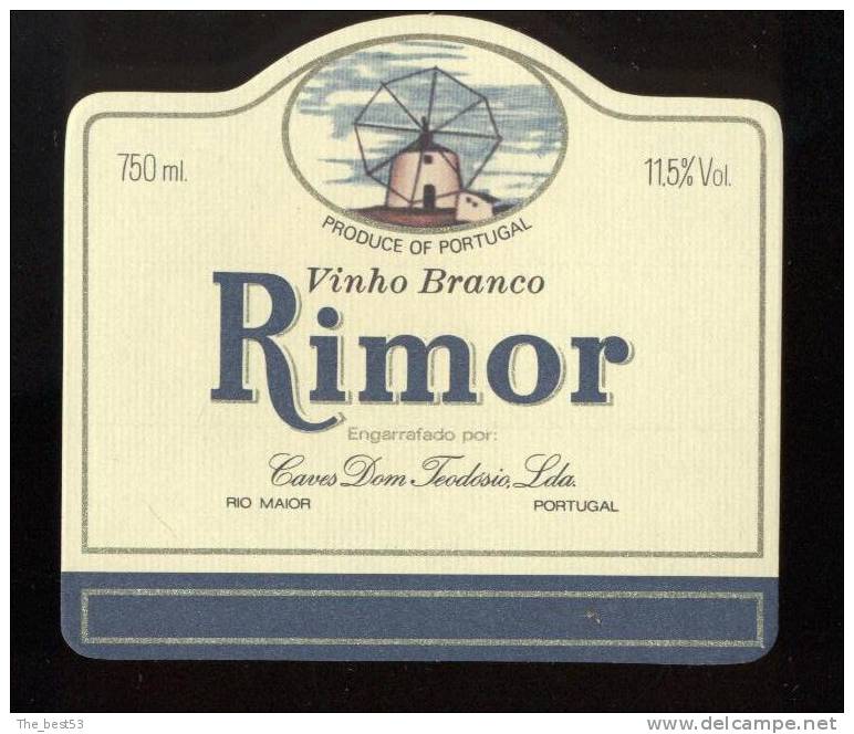 Etiquette De Vin  Rimor -  Dom Téodosio Lda  à  Rio Maior  (Portugal) -  Moulin à Vent - Moulins à Vent