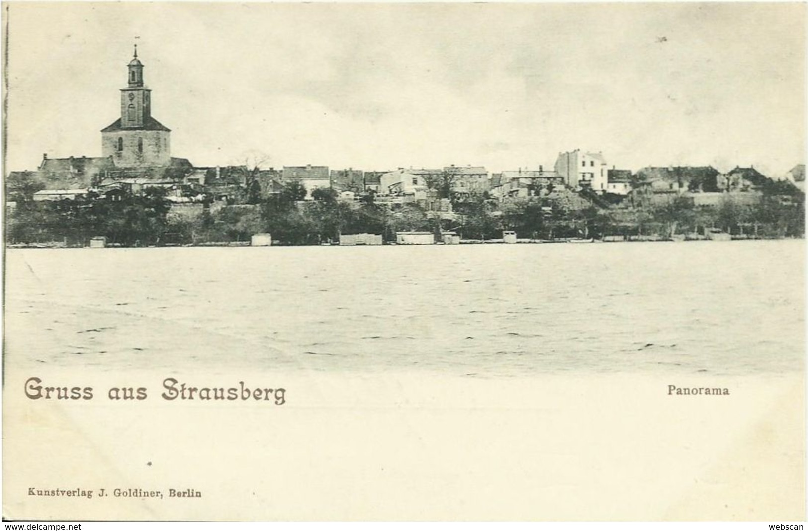 AK Strausberg Berlin Panorama ~1900 Goldiner #12 - Strausberg