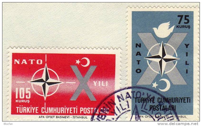 Jubiläum NATO 1962 Türkei 1830/1FDC O 2€ Halbmond Mit Stern CEPT Sympathie-Ausgabe Mitläufer First Cover Of Turkiye - Briefe U. Dokumente