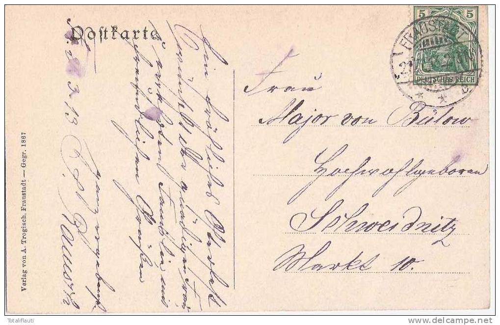 Fraustadt Am Röhrkasten Belebt Kinder 21.3.1913 Gelaufen Wschowa TOP-Erhaltung - Posen