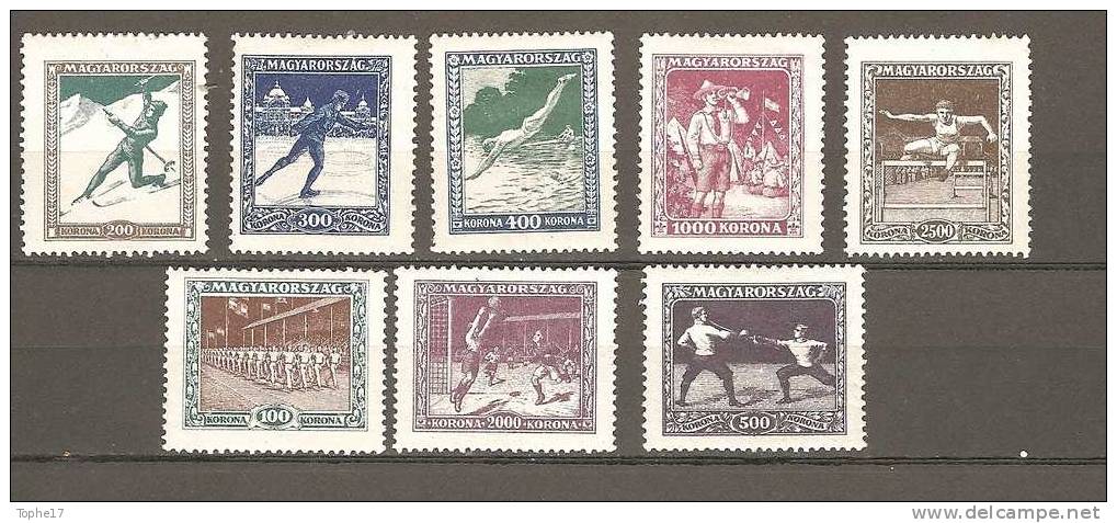 18 - Hongrie - 1925 - Y&T 371 à 378  - Neuf * - Unused Stamps