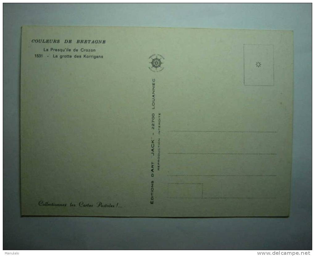 D 29 - Presqu´ile De Crozon - La Grotte Des Korrigans - Crozon