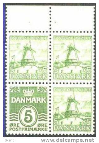 DÄNEMARK 1937 Mi-Nr. HBL 10 Dybbol Mühle ** MNH - Nuovi