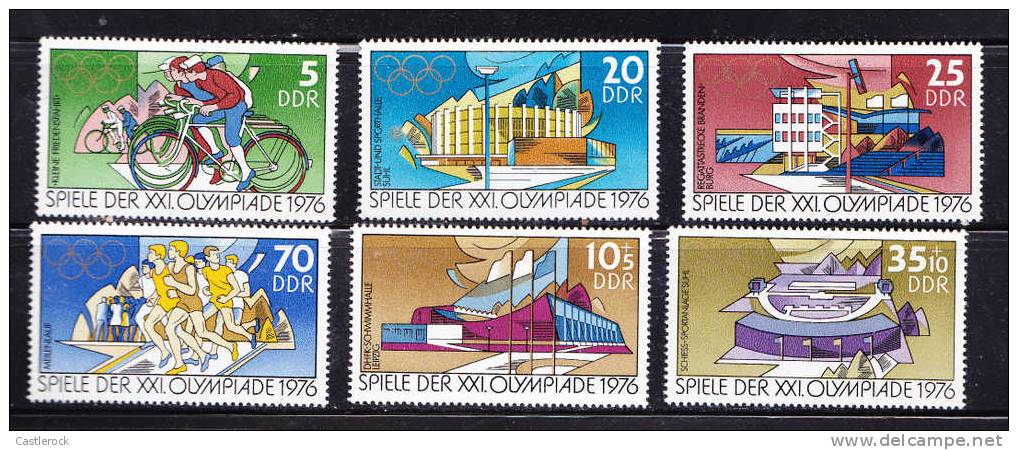 T)1976,GERMANY,SET(6),21st OLYMPIC GAMES,MONTREAL,CANADA,SCN 1722-1725,B180-B181,MNH - Ete 1976: Montréal