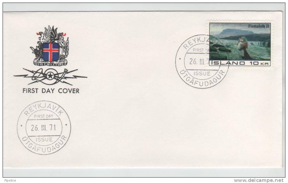 Iceland FDC Refugee 71 26-3-1971 - FDC