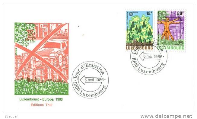 LUXEMBOURG 1986 EUROPA CEPT FDC - 1986