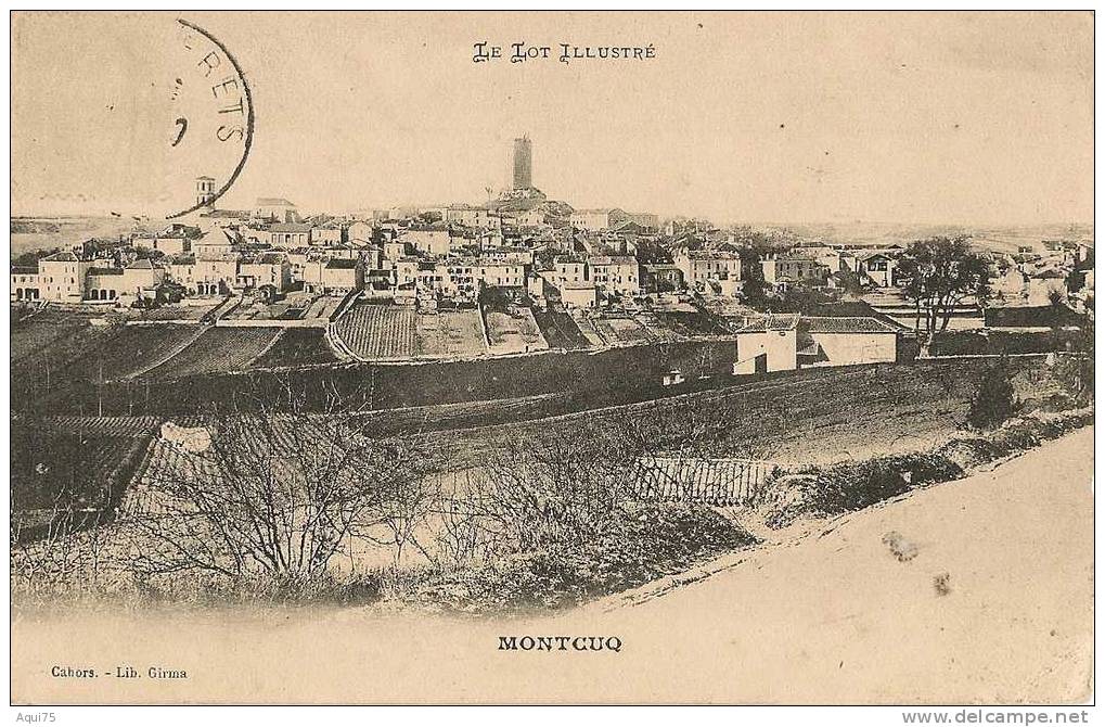 Le Lot Illustré    MONTCUQ    (timbre Décollé) - Montcuq