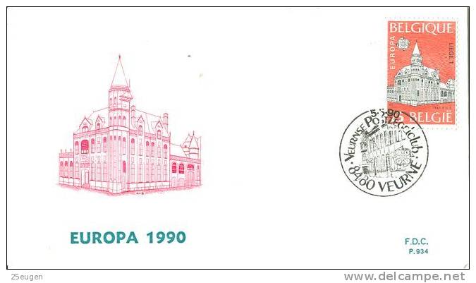 BELGIUM 1990 EUROPA CEPT FDC - 1990