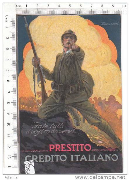 PO3343A # PROPAGANDA MILITARE - PRESTITO CREDITO ITALIANO - Illustratore Mauzan  VG 1917 - Patriottisch