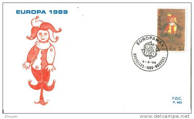 BELGIUM 1989 EUROPA CEPT FDC - 1989