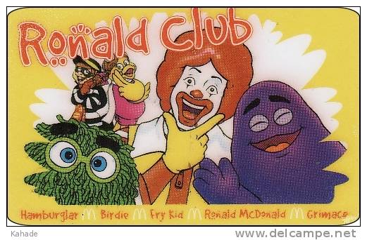 Thailand  Gift Card Mc. Donald  Ronald Club - Ohne Zuordnung