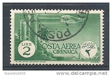 1932 CIRENAICA USATO POSTA AEREA 2 LIRE - RR7812-2 - Cirenaica