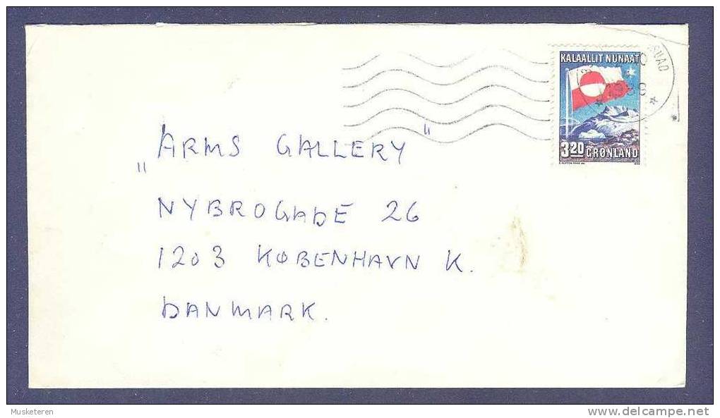 Greenland Sdr. Strømfjord 1989 Cover To København Denmark Greenland Flag - Storia Postale