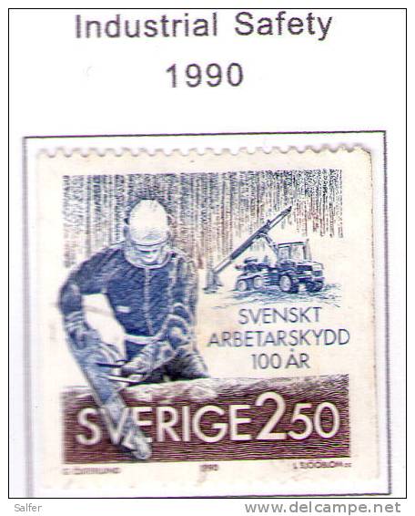 SCHWEDEN / SWEDEN / SVEZIA 1990 Industrial Safety Gest / Used  / Usati - Oblitérés