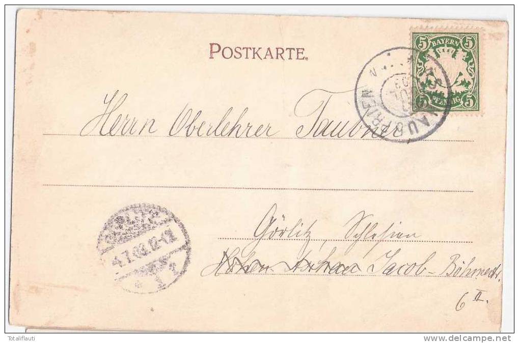 Aschau B Prien Reservestempel A AK Weidachwies 3.7.1903 - Rosenheim