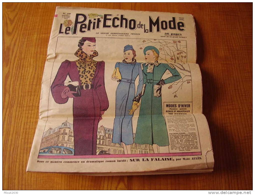 Le Petit Echo De La Mode : N ° 40  Du 4 Octobre 1936 - Robes Et Manteaux - Mode