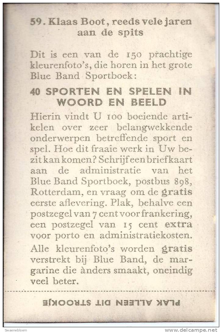 0059. Klaas Boot, Reeds Vele Jaren Aan De Spits. Turner. Blue Band Sportboek - Alkmaar - Warmenhuizen - 2 Scans - Gymnastique