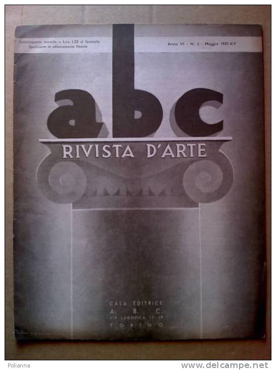 PD/2 Abc Rivista D´Arte N.5 1937-A.Spadini/Defendente Ferrari/miniature Medioevali/autografi Celebri - Kunst, Design