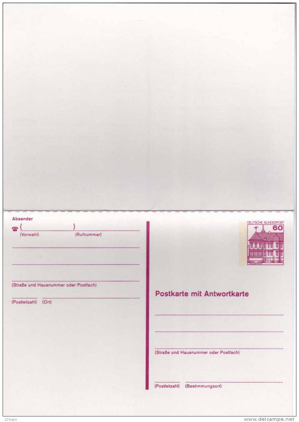 BRD, 1982, Ganzsache P 137 (A+F) @ - Postcards - Mint