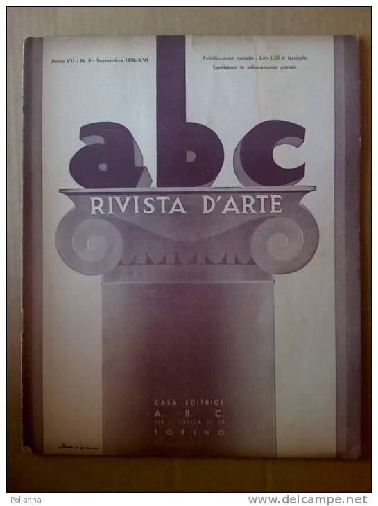 PD/14 Abc Rivista D´Arte N.9 1938/pittori Genovesi Del ´600 E ´700/La Caccia Nell´arte/incisione C.Paolo Molnàr/Zanini - Arte, Diseño Y Decoración