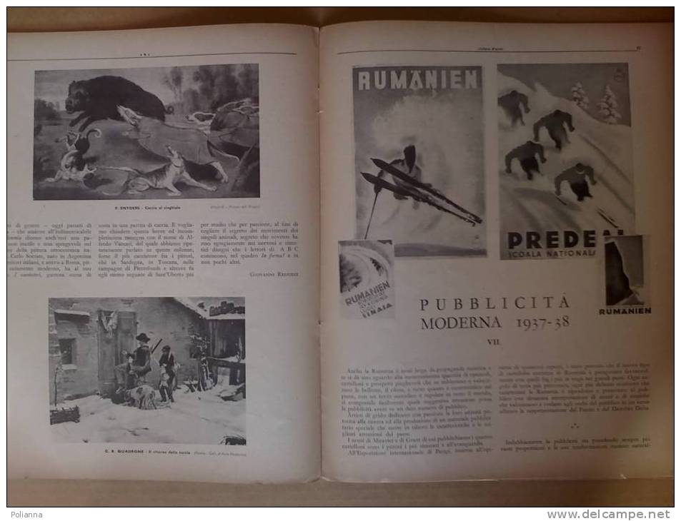 PD/14 Abc Rivista D´Arte N.9 1938/pittori Genovesi Del ´600 E ´700/La Caccia Nell´arte/incisione C.Paolo Molnàr/Zanini - Art, Design, Decoration