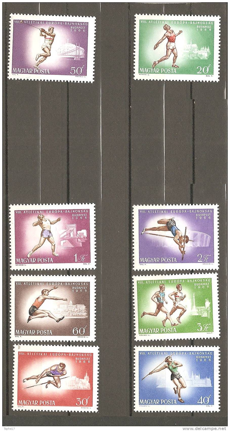 18 - Hongrie - 1966 - Y&T  1852 à 1859 - Neuf ** - Unused Stamps
